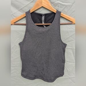 Vuori Pose Plyo Tank Size Medium Dark Grey Ribbed Like New